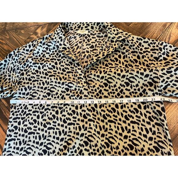 Umgee Fall Animal Print Shift Dress Women Medium Loose Thin Preppy Old Money - Picture 4 of 7
